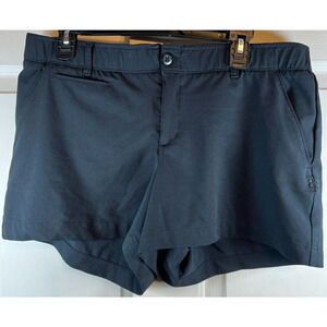 Under Armour Womens Workout Fitted Black Shorts Heatgear Size 16